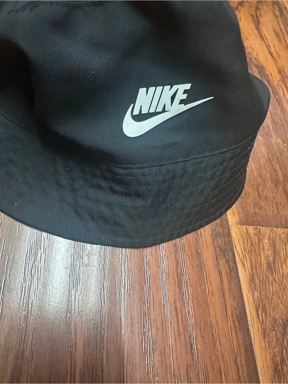 Nike Black Reversible Kids Bucket Hat with White Logo